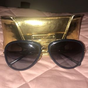 Tory Burch navy aviator sunglasses